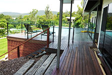 Timber Deck next to pool