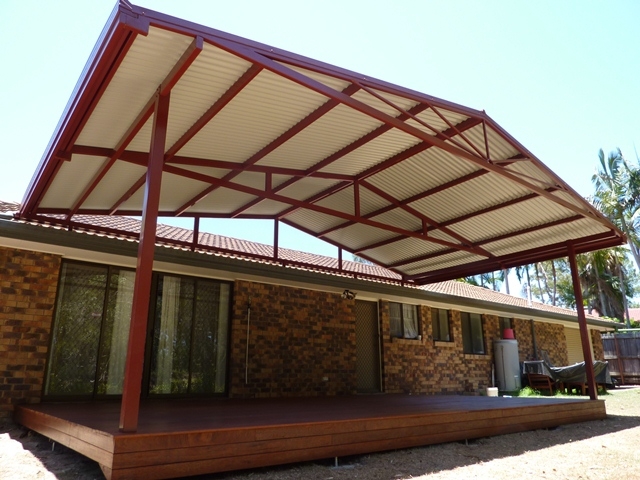 Timber deck with patio