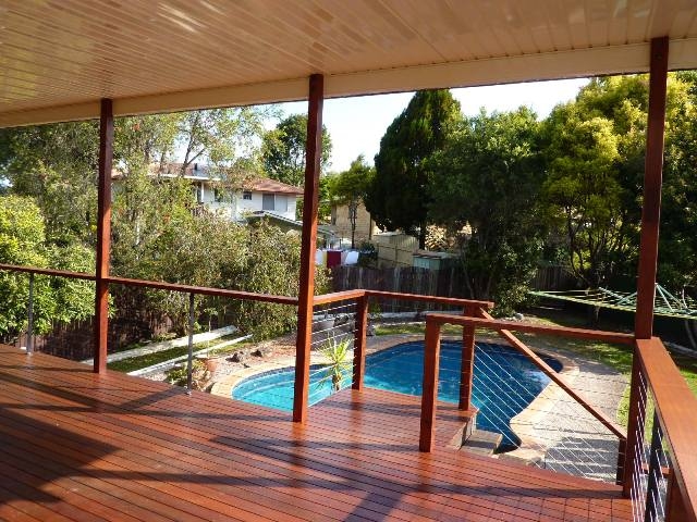 Decking for pool area.