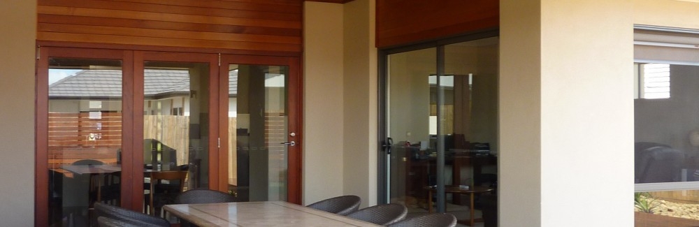 Deck connected to house.