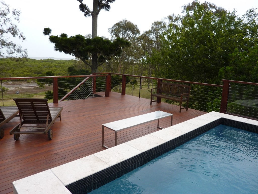 Timber pool deck